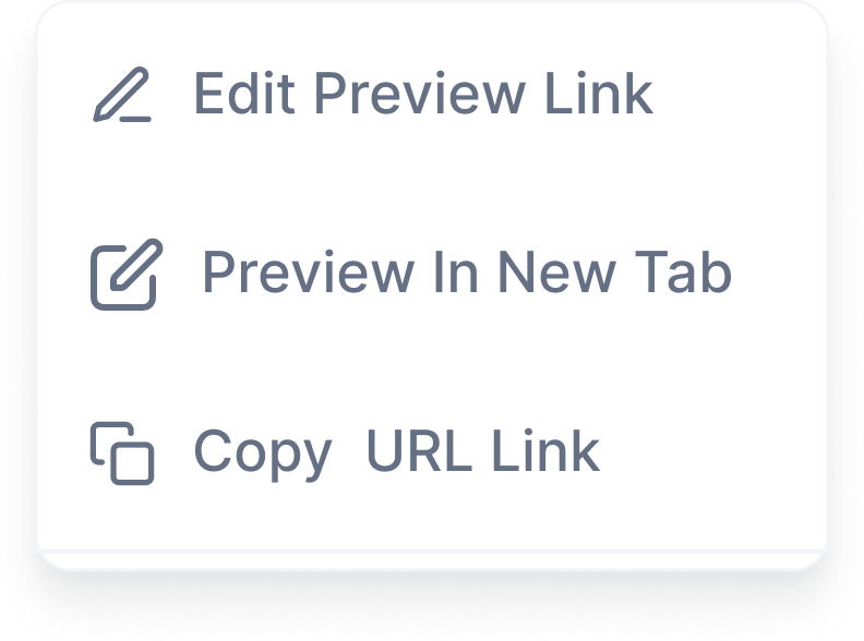Preview dropdown